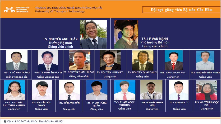 Giới thiệu về Bộ môn Cầu Hầm 2025